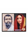 Ramakrishna Paramhansa & Sarada Ma Laminated Photo Frame | Wall & Tabletop Decor | Spiritual Home & Office Gift | Living Room & Wall Mount