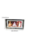 Acrylic Table Photo Frame with Sri Ramakrishna, Sarada Ma & Swami Vivekananda | Crystal Clear Religious Photo Stand for Home Temple, Office Desk & Gifting