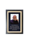 Narendra Modi & His Famous Quote Photo Frame - Brown Frame, 11x15 Inches, Perfect for Office & Wall Decoration, Ideal Gift