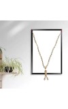 Hitech Sales Artificial Pearl Garland Mala Necklace | Decorative Pearl Chain for Pooja, Mandir, and Festive Decorations | White and Gold Beads Mala with Hanging Pendant (Small, 6, Piece)