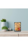 Hitech Sales Hindu God Vishnu and Goddess Lakshmi on Sheshnag Gold Plated Wooden Laminated Photo Frame 5x7 Inch Decorative Frame for Home, Office, and Temple