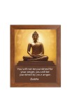 Buddha & Famous Quote Brown Frame, 14x18InchesInspirational Wall Art for Office, Home DecorIdeal Spiritual Gift
