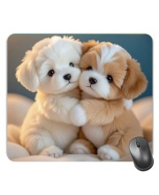 Customized Cute Dogs Picture Sublimation Mouse Pad | 8 X 7.5 Inch | Smooth Cloth Surface | Non-Slip Rubber Base | Personalized Mousepad for Laptop & Desktop (F17435)