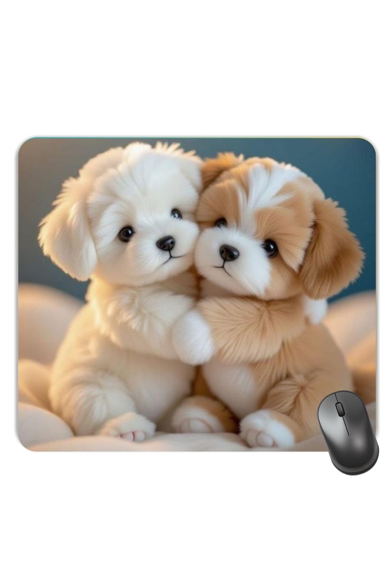 Customized Cute Dogs Picture Sublimation Mouse Pad | 8 X 7.5 Inch | Smooth Cloth Surface | Non-Slip Rubber Base | Personalized Mousepad for Laptop & Desktop (F17435)