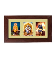 Sri Sai Baba Color Photo Frame -14X7.5 Inch, Elegant Religious Home & Temple Decor