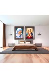 Classic Brown Wooden Photo Frame Set of 2 | Wall & Tabletop Display | Ideal for Home Décor, Office, Certificate & Artwork | Durable MDF Back with Glass Front (2, 20x22)