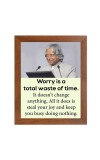 A P J Abdul Kalam & Famous Quote Brown Frame, 10x14InchesInspirational Wall Art for Office, Home DecorIdeal Spiritual Gift