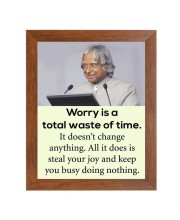 A P J Abdul Kalam & Famous Quote Brown Frame, 10x14InchesInspirational Wall Art for Office, Home DecorIdeal Spiritual Gift