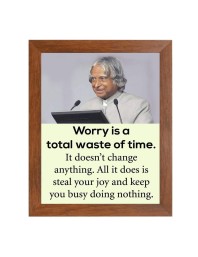 A P J Abdul Kalam & Famous Quote Brown Frame, 10x14InchesInspirational Wall Art for Office, Home DecorIdeal Spiritual Gift