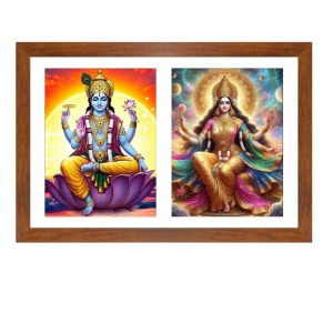 Lord vishnu and goddess mahalakshmi Photo Frame - 19x23Inches - Spiritual Artwork for Home Decor, Puja Room and Office Decoration Lord vishnu and goddess mahalakshmi Photo Frame - 19x23Inches - Spiritual Artwork for Home Decor, Puja Room and Office Decoration