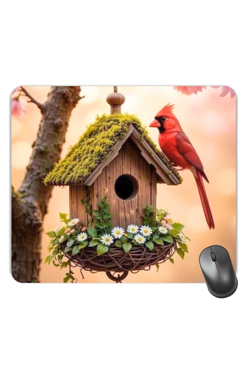 Customized Beautiful Birds Picture Sublimation Mouse Pad | 8 X 7.5 Inch | Smooth Cloth Surface | Non-Slip Rubber Base | Personalized Mousepad for Laptop & Desktop (F17292)