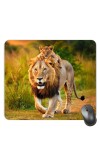 Customized Wild Lion Picture Sublimation Mouse Pad | 8 X 7.5 Inch | Smooth Cloth Surface | Non-Slip Rubber Base | Personalized Mousepad for Laptop & Desktop (F17339)
