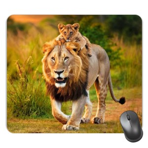 Customized Wild Lion Picture Sublimation Mouse Pad | 8 X 7.5 Inch | Smooth Cloth Surface | Non-Slip Rubber Base | Personalized Mousepad for Laptop & Desktop (F17339) Customized Wild Lion Picture Sublimation Mouse Pad | 8 X 7.5 Inch | Smooth Cloth Surface | Non-Slip Rubber Base | Personalized Mousepad for Laptop & Desktop (F17339)