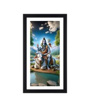 Lord Shiva one Colored Photo Frame |Divine Wall Art| Ideal for Home or Office Decor or puja room