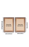 Elegant Vintage Style Wooden Photo st of 2 Frame for Wall & Table Décor – Antique Brown & Gold Finish | Suitable for Painting, Certificate, Photo, or Art Display (20x16,22x18)