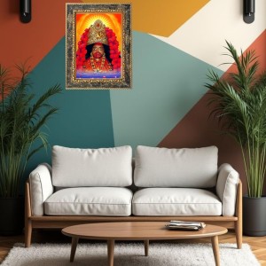 Maa Tara Digital Print Photo 14.7x16.7 inches (I6054) - Vibrant Religious Wall Art for Home or Office Decor.