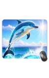 Customized Cute Dolphine Picture Sublimation Mouse Pad | 8 X 7.5 Inch | Smooth Cloth Surface | Non-Slip Rubber Base | Personalized Mousepad for Laptop & Desktop (F17243)