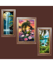 3-Pack The Diverse Faces of Nature Photo Frames - 2 Pieces 10x17 Inch & 1 Piece 14x17 Inch - Rustic Wall Art for Home & Office Decor - Botanical Wall Hanging for Living Room, Bedroom, or Workspa
