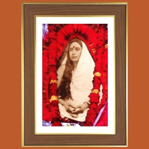 Sri Sarada Devi Photo Frame - 12x16 Inches, Brown Wooden Frame for Home, Office & Temple Decoration Sri Sarada Devi Photo Frame - 12x16 Inches, Brown Wooden Frame for Home, Office & Temple Decoration
