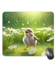Customized Beautiful Chick Picture Sublimation Mouse Pad | 8 X 7.5 Inch | Smooth Cloth Surface | Non-Slip Rubber Base | Personalized Mousepad for Laptop & Desktop (F17291)