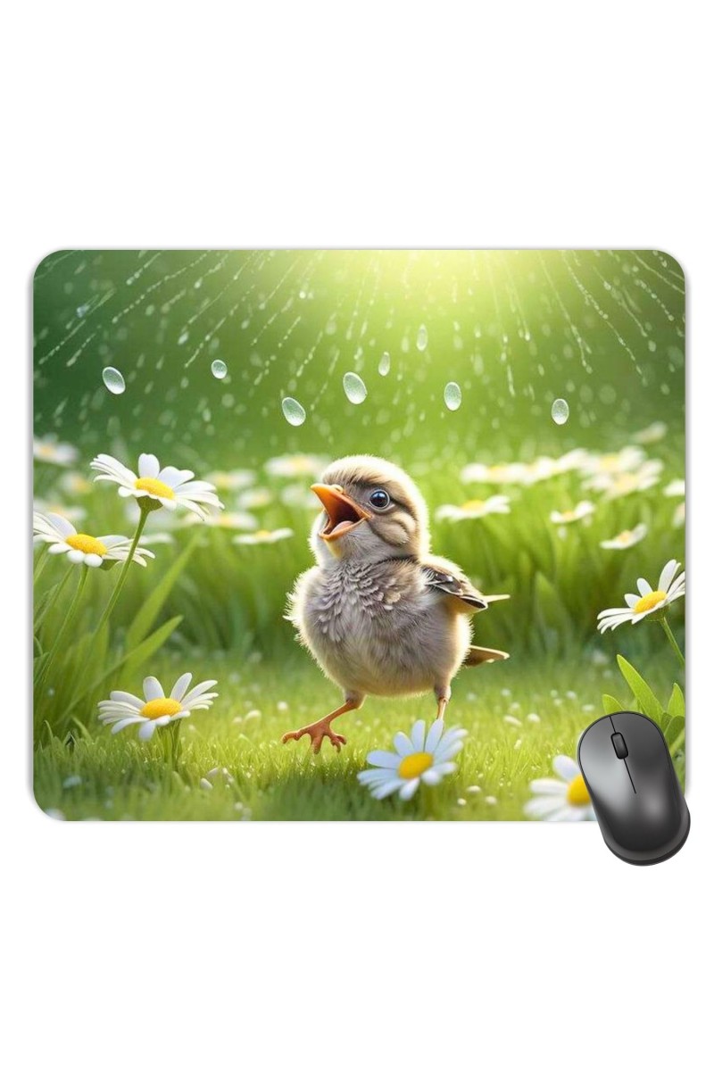 Customized Beautiful Chick Picture Sublimation Mouse Pad | 8 X 7.5 Inch | Smooth Cloth Surface | Non-Slip Rubber Base | Personalized Mousepad for Laptop & Desktop (F17291)