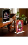 Lord Shiva Lingam Acrylic T-Style Photo Stand, Compact and Stylish Spiritual Display, easily change 2 photos (Pack of 1)