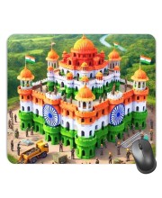 Customized Beautiful India View Picture Sublimation Mouse Pad | 8 X 7.5 Inch | Smooth Cloth Surface | Non-Slip Rubber Base | Personalized Mousepad for Laptop & Desktop (F17393)