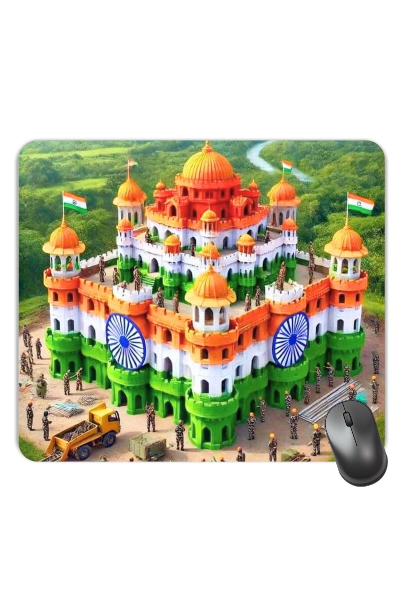 Customized Beautiful India View Picture Sublimation Mouse Pad | 8 X 7.5 Inch | Smooth Cloth Surface | Non-Slip Rubber Base | Personalized Mousepad for Laptop & Desktop (F17393)