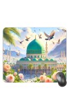 Customized Masjid Picture Sublimation Mouse Pad | 8 X 7.5 Inch | Smooth Cloth Surface | Non-Slip Rubber Base | Personalized Mousepad for Laptop & Desktop (F17218)