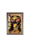 Boro Maa Kali Photo Frame - 14x18 Inches, Brown Wooden Frame for Home, Office & Temple Decoration