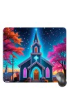 Customized Beautiful Church Picture Sublimation Mouse Pad | 8 X 7.5 Inch | Smooth Cloth Surface | Non-Slip Rubber Base | Personalized Mousepad for Laptop & Desktop (F17195)