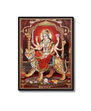 Maa Durga Laminated Photo (11x13 Inches) Divine Blessings for Home & Office and Temple Decoration