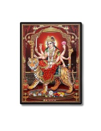 Maa Durga Laminated Photo (13x15 Inches) Divine Blessings for Home & Office and Temple Decoration