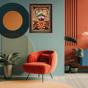 Jai Jagannath Digital Print Photo 14.7x16.7 inches (I6036) - Vibrant Religious Wall Art for Home or Office Decor.