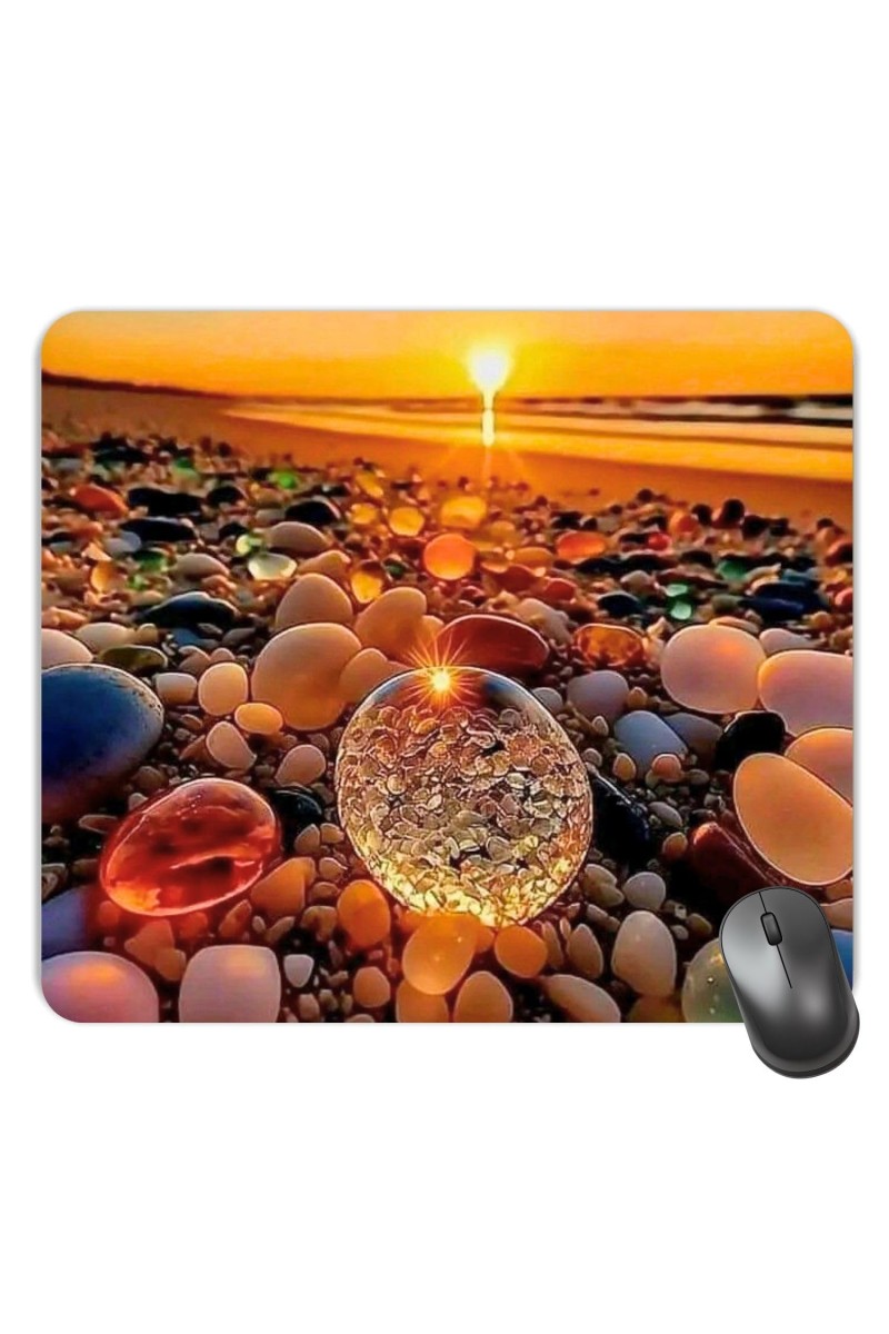 Customized Colorful Marbles Picture Sublimation Mouse Pad | 8 X 7.5 Inch | Smooth Cloth Surface | Non-Slip Rubber Base | Personalized Mousepad for Laptop & Desktop (F17116)