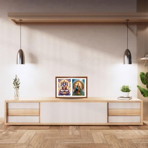 Lord bramha and kartikeya Photo Frame - 15x19Inches - Spiritual Artwork for Home Decor, Puja Room and Office Decoration Lord bramha and kartikeya Photo Frame - 15x19Inches - Spiritual Artwork for Home Decor, Puja Room and Office Decoration