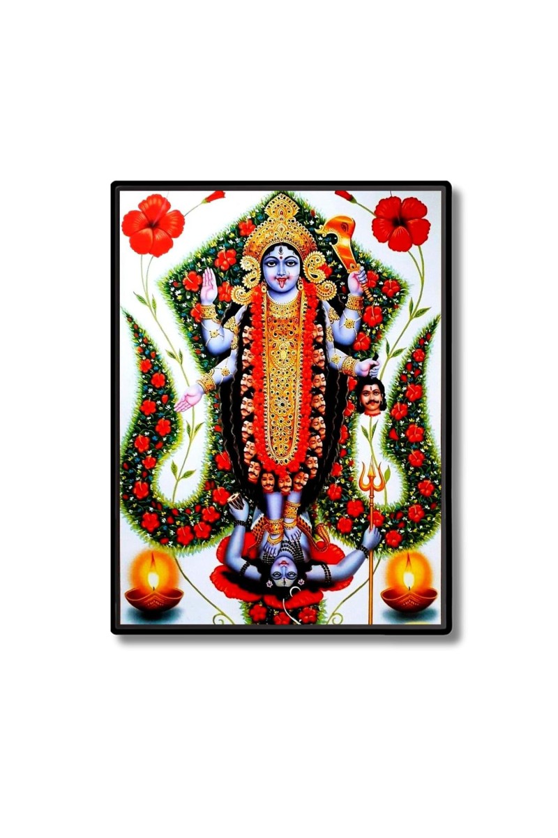 Kali Laminated Photo - 5x7 Inches, Divine Blessings for Home & Office and Temple Decoration