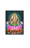 Lakshmi Laminated Photo - 5x7 Inches, Divine Blessings for Home & Office and Temple Decoration