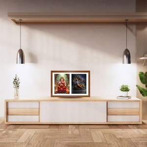 Lord ganesha and vishnu Photo Frame - 19x23Inches - Spiritual Artwork for Home Decor, Puja Room and Office Decoration
