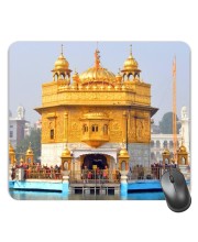 Customized Golden Temple Picture Sublimation Mouse Pad | 8 X 7.5 Inch | Smooth Cloth Surface | Non-Slip Rubber Base | Personalized Mousepad for Laptop & Desktop (F16985)