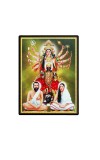 Kali Ma Ramakrishna Paramahansa and Sarada Ma Laminated Photo - 9x11 Inches, Divine Blessings for Home & Office and Temple Decoration