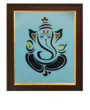 Divinity Eternity Spirituality Ganesha God Wooden Photo Frame with Wall Hook, 1 Piece | 10” x 12”, For Home Decor