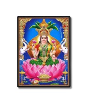 Maa Lakshmi Laminated Photo - 13x15 Inches, Divine Blessings for Home & Office and Temple Decoration