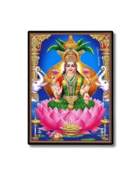 Maa Lakshmi Laminated Photo - 13x15 Inches, Divine Blessings for Home & Office and Temple Decoration