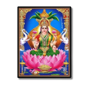 Maa Lakshmi Laminated Photo - 13x15 Inches, Divine Blessings for Home & Office and Temple Decoration Maa Lakshmi Laminated Photo - 13x15 Inches, Divine Blessings for Home & Office and Temple Decoration