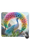 Customized Beautiful Peacock Picture Sublimation Mouse Pad | 8 X 7.5 Inch | Smooth Cloth Surface | Non-Slip Rubber Base | Personalized Mousepad for Laptop & Desktop (F17251)