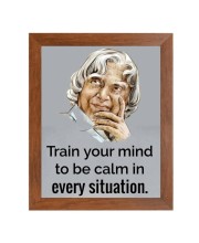 A P J Abdul Kalam & Famous Quote Brown Frame, 10x14InchesInspirational Wall Art for Office, Home DecorIdeal Spiritual Gift