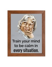 A P J Abdul Kalam & Famous Quote Brown Frame, 16x20InchesInspirational Wall Art for Office, Home DecorIdeal Spiritual Gift