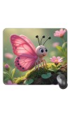 Customized Cute Butterfly Picture Sublimation Mouse Pad | 8 X 7.5 Inch | Smooth Cloth Surface | Non-Slip Rubber Base | Personalized Mousepad for Laptop & Desktop (F17437)