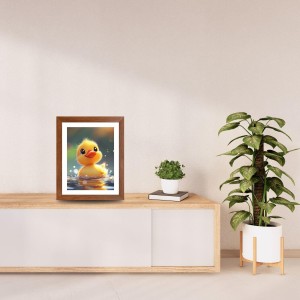 AI Funny Cute Duck Art Picture for Kids - 16x20 inches, Brown Color - Perfect Wall Decor for Children's Room